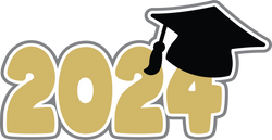 2024 Graduation Cap - Digital Cut File - SVG - INSTANT DOWNLOAD