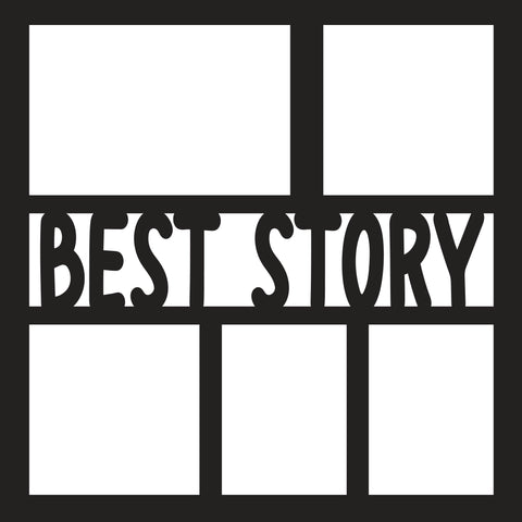 Best Story - 5 Frames - Scrapbook Page Overlay - Digital Cut File - SVG - INSTANT DOWNLOAD