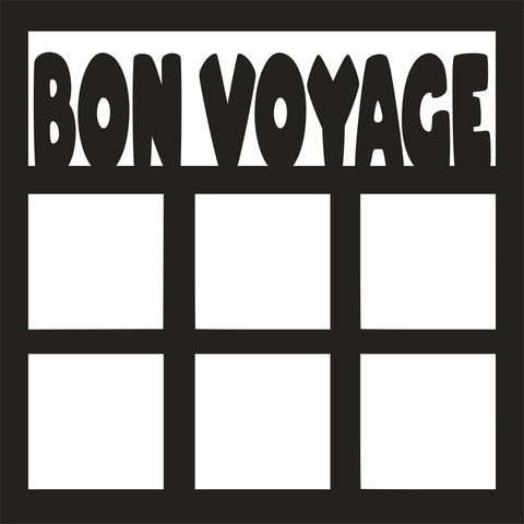 Bon Voyage - 6 Frames - Scrapbook Page Overlay - Digital Cut File - SVG - INSTANT DOWNLOAD
