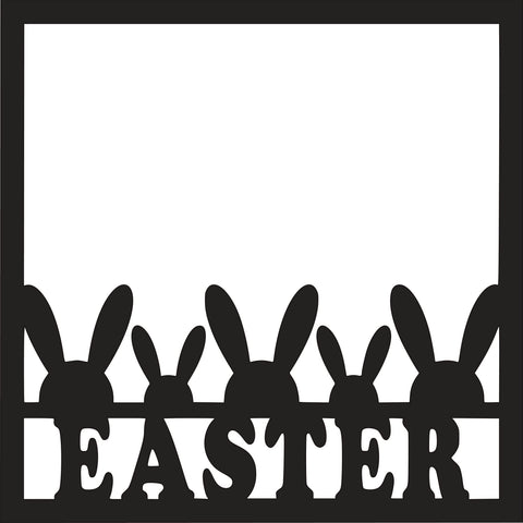 Easter - Bunny Ears - Scrapbook Page Overlay - Digital Cut File - SVG - INSTANT DOWNLOAD
