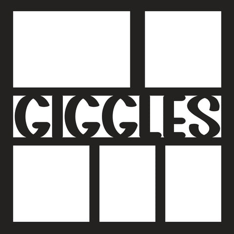 Giggles - 5 Frames - Scrapbook Page Overlay - Digital Cut File - SVG - INSTANT DOWNLOAD