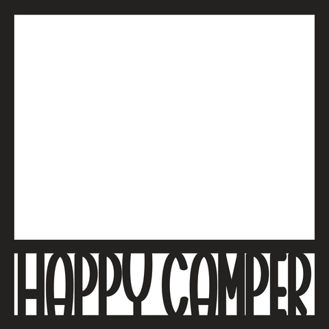 Happy Camper - Scrapbook Page Overlay - Digital Cut File - SVG - INSTANT DOWNLOAD