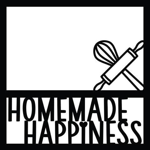 Homemade Happiness - Scrapbook Page Overlay - Digital Cut File - SVG - INSTANT DOWNLOAD