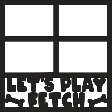 Let's Play Catch - 4 Frames - Scrapbook Page Overlay - Digital Cut File - SVG - INSTANT DOWNLOAD