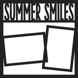 Summer Smiles - 2 Frames - Scrapbook Page Overlay - Digital Cut File - SVG - INSTANT DOWNLOAD