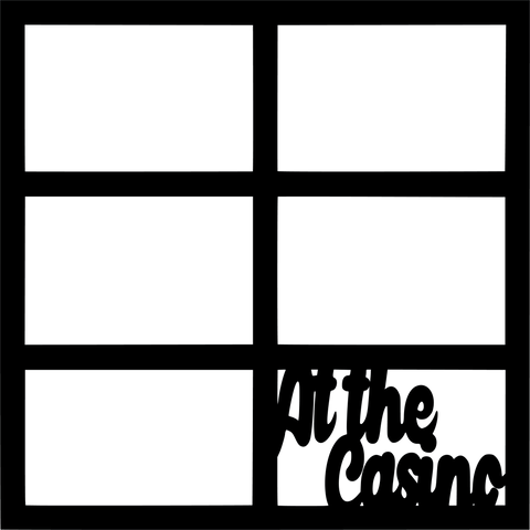 At the Casino - 6 Frames - Scrapbook Page Overlay - Digital Cut File - SVG - INSTANT DOWNLOAD