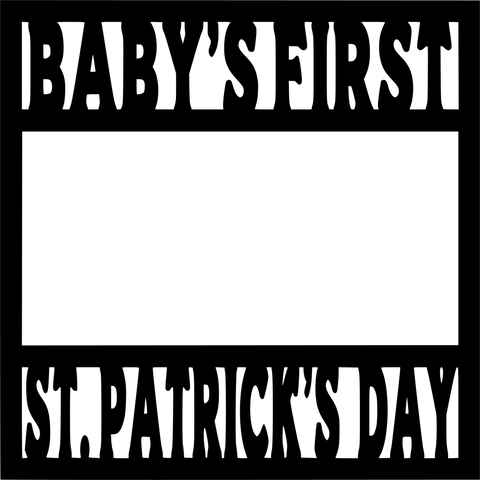 Baby's First St. Patrick's Day - Scrapbook Page Overlay - Digital Cut File - SVG - INSTANT DOWNLOAD
