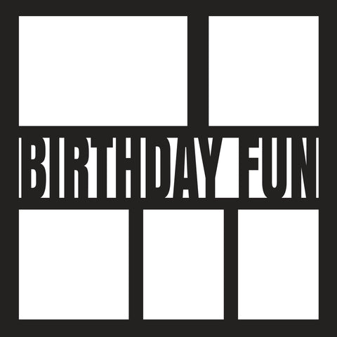 Birthday Fun - 5 Frames - Scrapbook Page Overlay - Digital Cut File - SVG - INSTANT DOWNLOAD