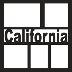 California - 5 Frames - Scrapbook Page Overlay - Digital Cut File - SVG - INSTANT DOWNLOAD