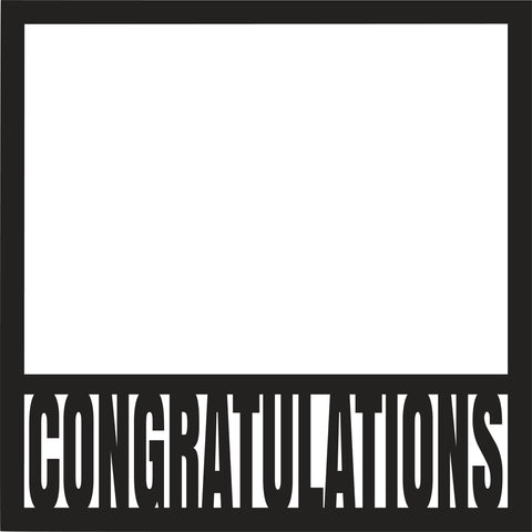 Congratulations - Scrapbook Page Overlay - Digital Cut File - SVG - INSTANT DOWNLOAD