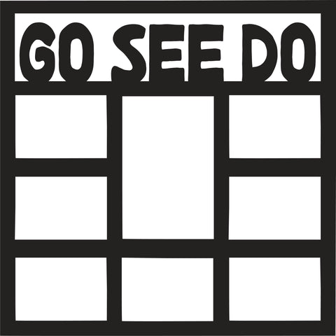 Go See Do - 8 Frames - Scrapbook Page Overlay - Digital Cut File - SVG - INSTANT DOWNLOAD