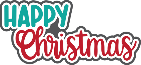 Happy Christmas - Digital Cut File - SVG - INSTANT DOWNLOAD
