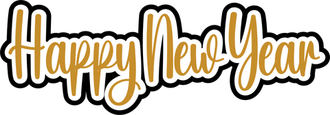 Happy New Year - Digital Cut File - SVG - INSTANT DOWNLOAD
