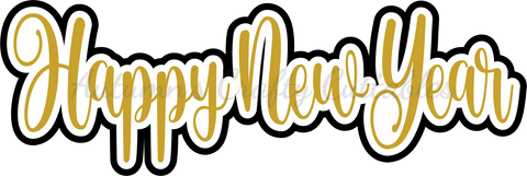 Happy New Year - Digital Cut File - SVG - INSTANT DOWNLOAD