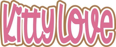 Kitty Love - Digital Cut File - SVG - INSTANT DOWNLOAD