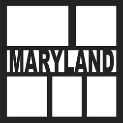 Maryland -  5 Frames - Scrapbook Page Overlay - Digital Cut File - SVG - INSTANT DOWNLOAD