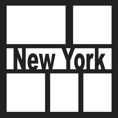 New York - 5 Frames - Scrapbook Page Overlay - Digital Cut File - SVG - INSTANT DOWNLOAD