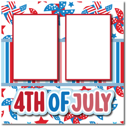 4th of July - DIGITAL Premade Scrapbook Page - INSTANT DOWNLOAD