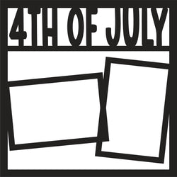 4th of July - 2 Frames - Scrapbook Page Overlay - Digital Cut File - SVG - INSTANT DOWNLOAD