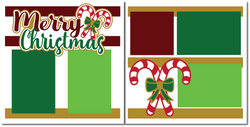 Merry Christmas Scrapbook Page Kit - Digital Cut File - SVG - INSTANT DOWNLOAD