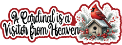 A Cardinal is a Visitor From Heaven  - Print & Cut Scrapbook Page Title - INSTANT DOWNLOAD