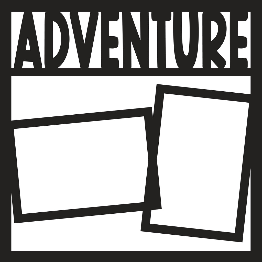 Overlay Frame Adventure Adventure - Scrapbook Page Overlay - Digital Cut File - SVG - INSTANT ...