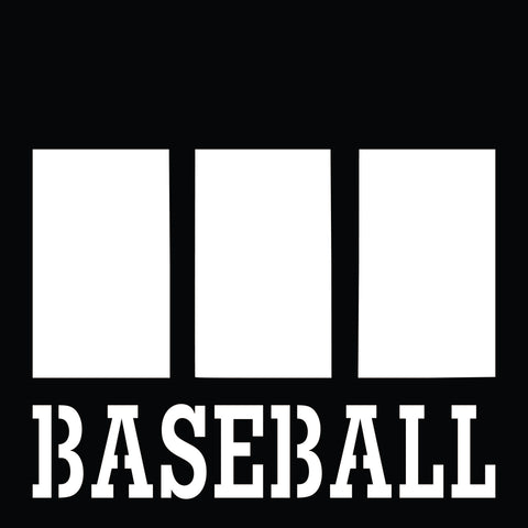Baseball - 3 Frames - Scrapbook Page Overlay - Digital Cut File - SVG - INSTANT DOWNLOAD