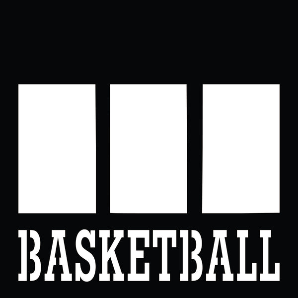 Basketball - 3 Frames - Scrapbook Page Overlay - Digital Cut File - SVG - INSTANT DOWNLOAD