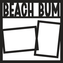 Beach Bum - Scrapbook Page Overlay - Digital Cut File - SVG - INSTANT DOWNLOAD