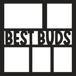 Best Buds - 5 Frames - Scrapbook Page Overlay - Digital Cut File - SVG - INSTANT DOWNLOAD