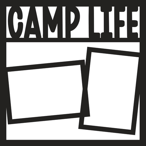 Camp Life - Scrapbook Page Overlay - Digital Cut File - SVG - INSTANT DOWNLOAD