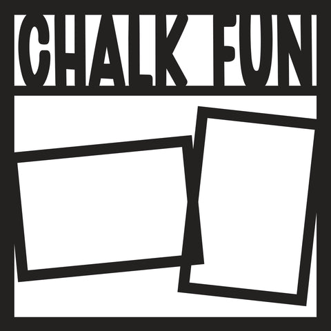 Chalk Fun - 2 Frames - Scrapbook Page Overlay - Digital Cut File - SVG - INSTANT DOWNLOAD