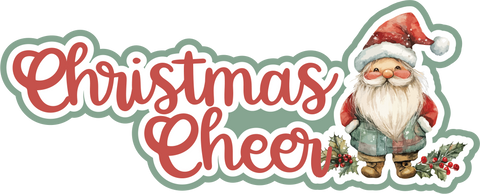 Christmas Cheer  - Print & Cut Scrapbook Page Title - INSTANT DOWNLOAD