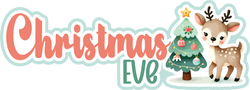 Christmas Eve - Print & Cut Scrapbook Page Title - INSTANT DOWNLOAD