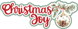 Christmas Joy  - Print & Cut Scrapbook Page Title - INSTANT DOWNLOAD