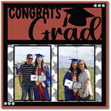 Congrats Grad - Scrapbook Page Overlay - Digital Cut File - SVG - INSTANT DOWNLOAD