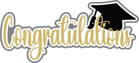 Congratulations - Digital Cut File - SVG - INSTANT DOWNLOAD