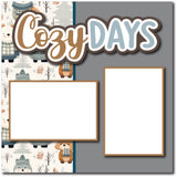 Cozy Days - DIGITAL Premade Scrapbook Page - INSTANT DOWNLOAD