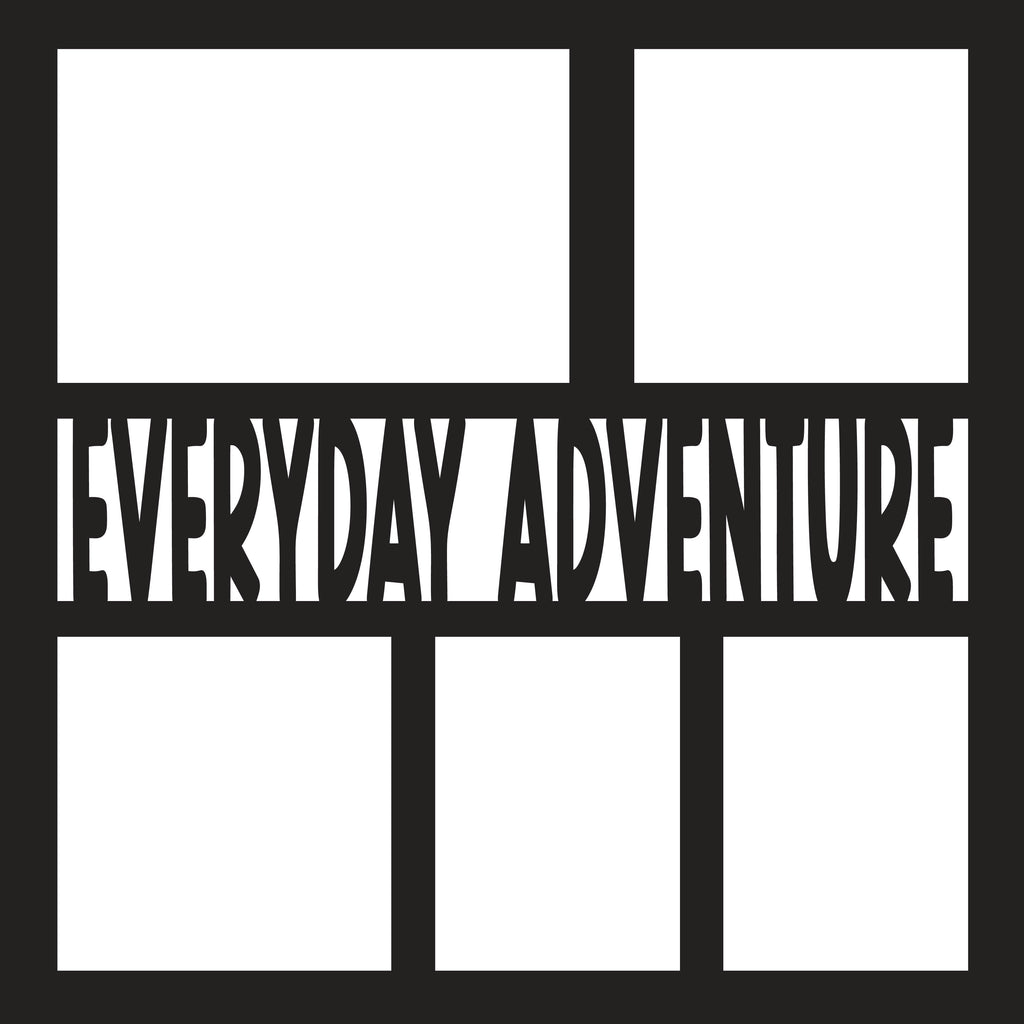 Adventure Work Frame Design Everyday Adventures - 5 Frames - Scrapbook Page Overlay - Digital Cut ...