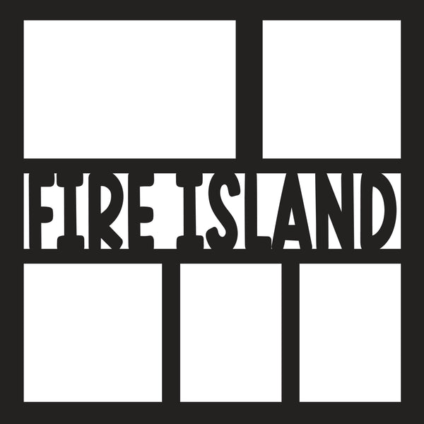 Fire Island - 5 Frames - Scrapbook Page Overlay - Digital Cut File - SVG - INSTANT DOWNLOAD