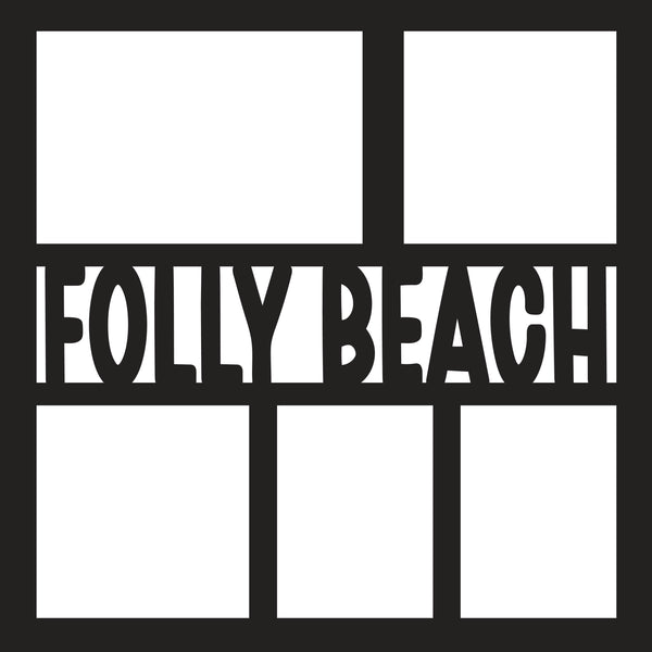Folly Beach - 5 Frames - Scrapbook Page Overlay - Digital Cut File - SVG - INSTANT DOWNLOAD