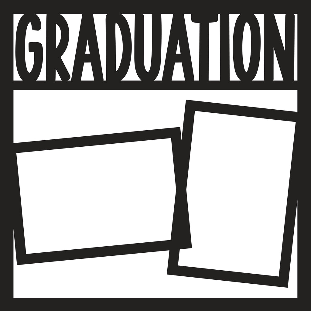 Graduation - 2 Frames - Scrapbook Page Overlay - Digital Cut File - SV ...