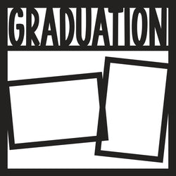 Graduation - 2 Frames - Scrapbook Page Overlay - Digital Cut File - SVG - INSTANT DOWNLOAD