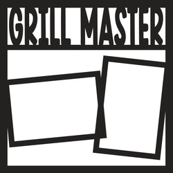 Grill Master - 2 Frames - Scrapbook Page Overlay - Digital Cut File - SVG - INSTANT DOWNLOAD