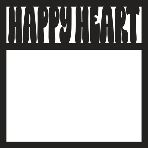 Happy Heart - Scrapbook Page Overlay - Digital Cut File - SVG - INSTANT DOWNLOAD