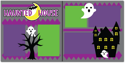 Haunted House Scrapbook Page Kit - Digital Cut File - SVG - INSTANT DOWNLOAD