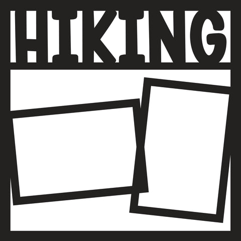 Hiking - 2 Frames - Scrapbook Page Overlay - Digital Cut File - SVG - INSTANT DOWNLOAD