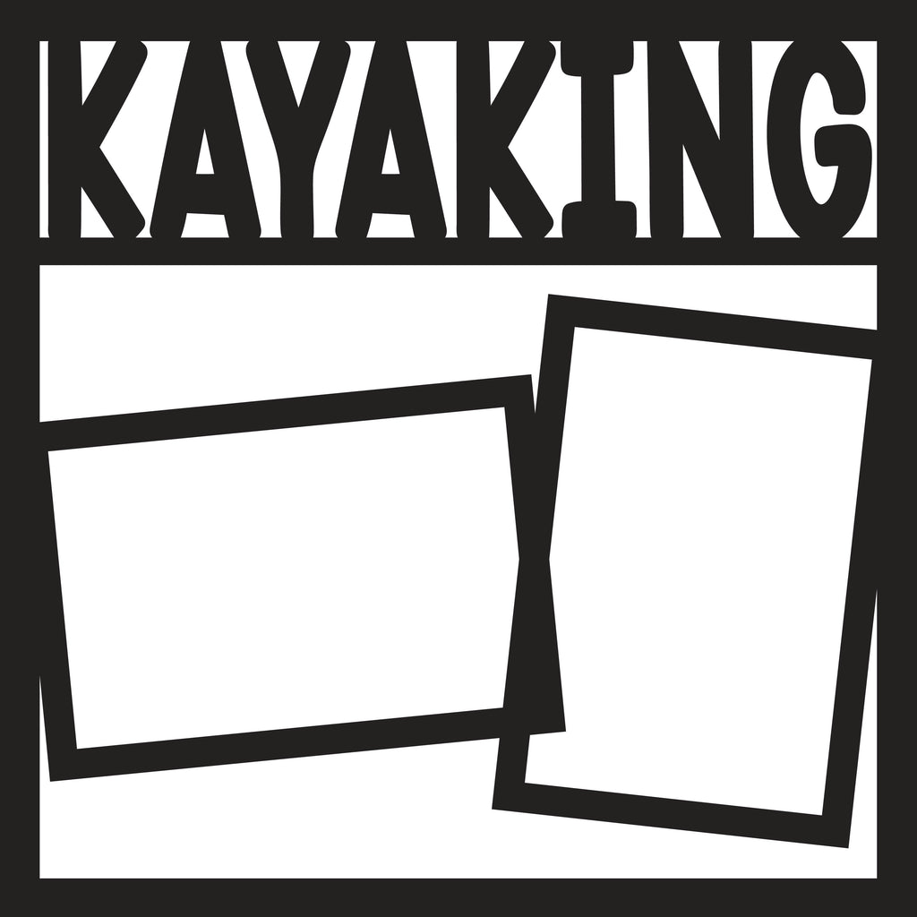 Kayaking - 2 Frames - Scrapbook Page Overlay - Digital Cut File - SVG ...
