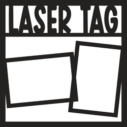 Laser Tag - 2 Frames - Scrapbook Page Overlay - Digital Cut File - SVG - INSTANT DOWNLOAD