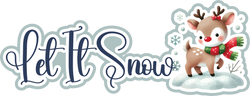 Let It Snow - Print & Cut Scrapbook Page Title - INSTANT DOWNLOAD